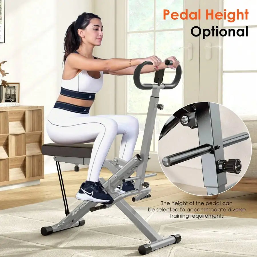 Squat Assist Trainer For Hip And Leg Exercises, 5-Position Adjustable Seat Cushion, Upgraded Version Enhanced Resistance,Squat Exercise Equipment For Home Gym Fitness