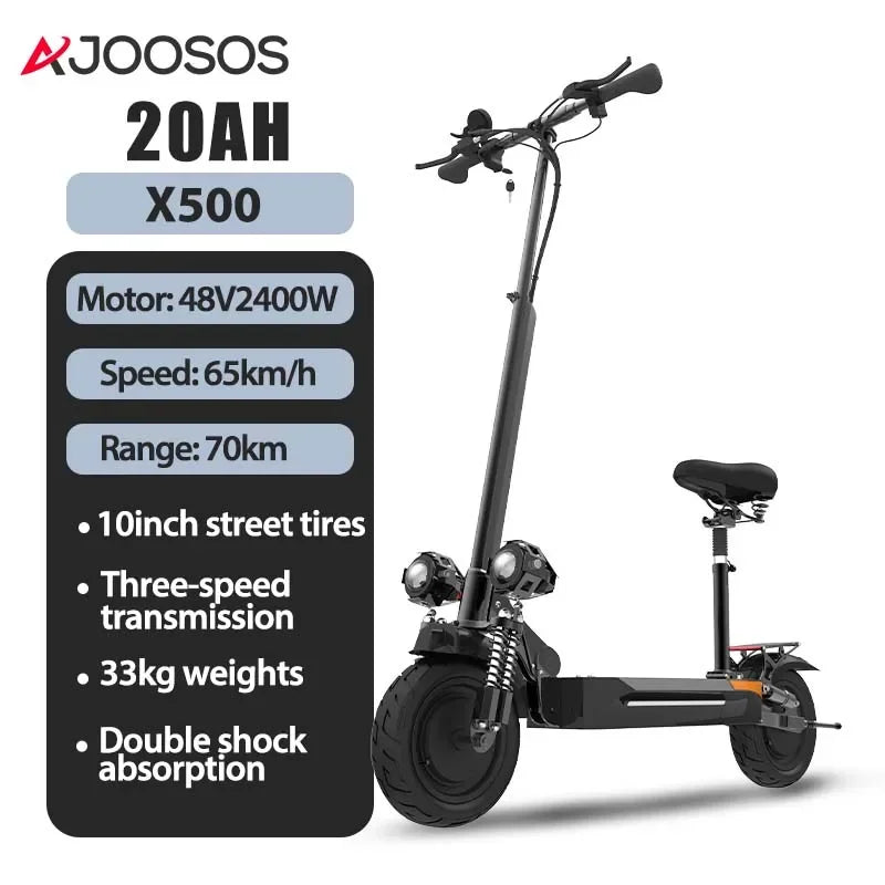 500 Electric Scooter 2400W-5600W Dual Motor Electric Scooters Adults Removable Seat