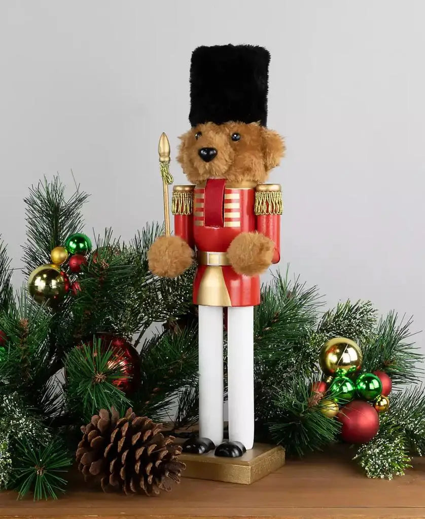 Northlight | 14" Plush Teddy Bear Soldier Christmas Nutcracker