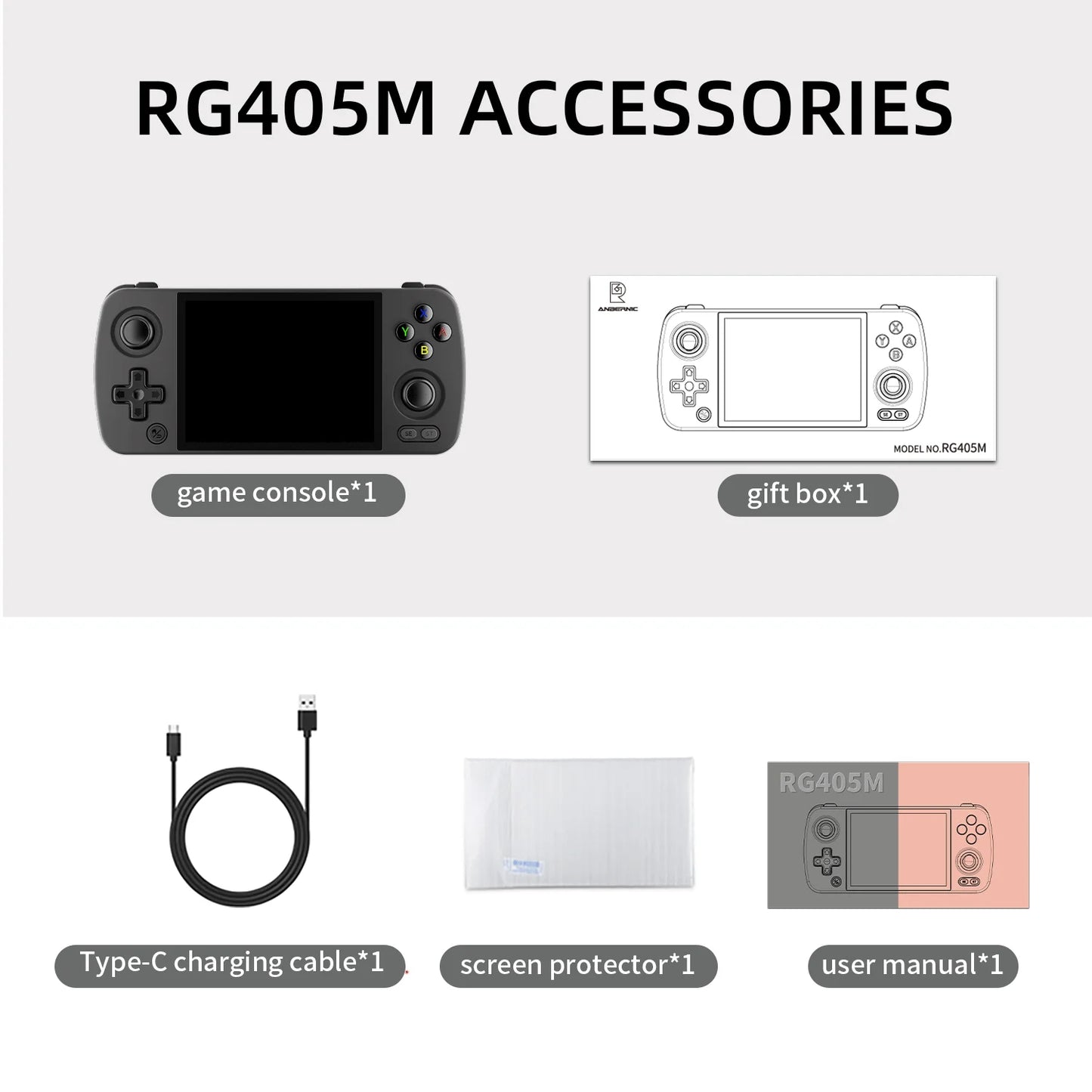 Handheld Game Console 4'' IPS Touch Screen Android12 System T618 Metal Shell Retro Video Game Player 3000+ Games