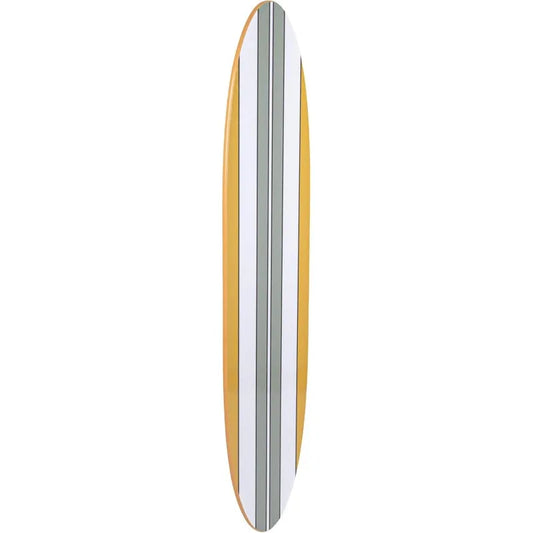 Reclaimed Wood Striped Surfboard Wall Décor, Multicolor