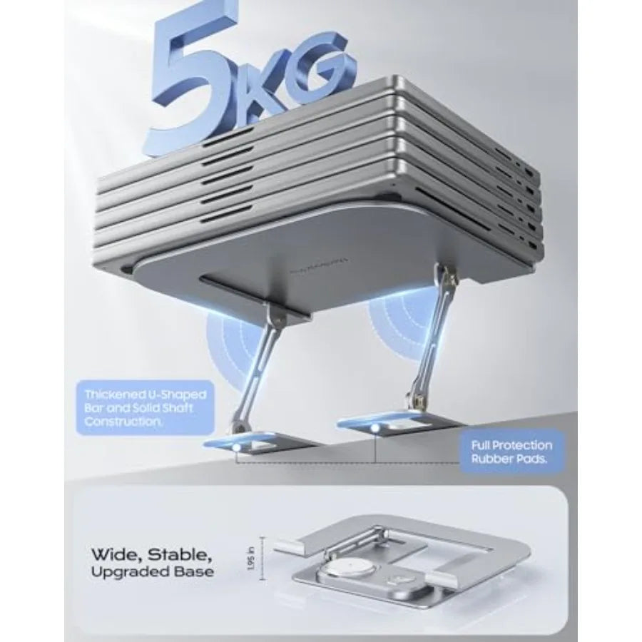 Laptop Stand for Desk with Wireless Charging Station Base,  with MagSafe Charger for iPhone/iWat