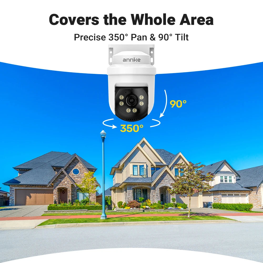 ANNKE 3K 5MP CCTV Home Surveillance Dome PT Camera 8 CH DVR 3/4/6 PCS 3.6mm Outdoor Camera IP65 IR Night Vision Cameras for Home Security