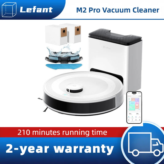 M2 Pro Lefant Robot Vacuum and Mop Combo,Self-Emptying with Robotic Vacuum Cleaner with Precision Mapping,