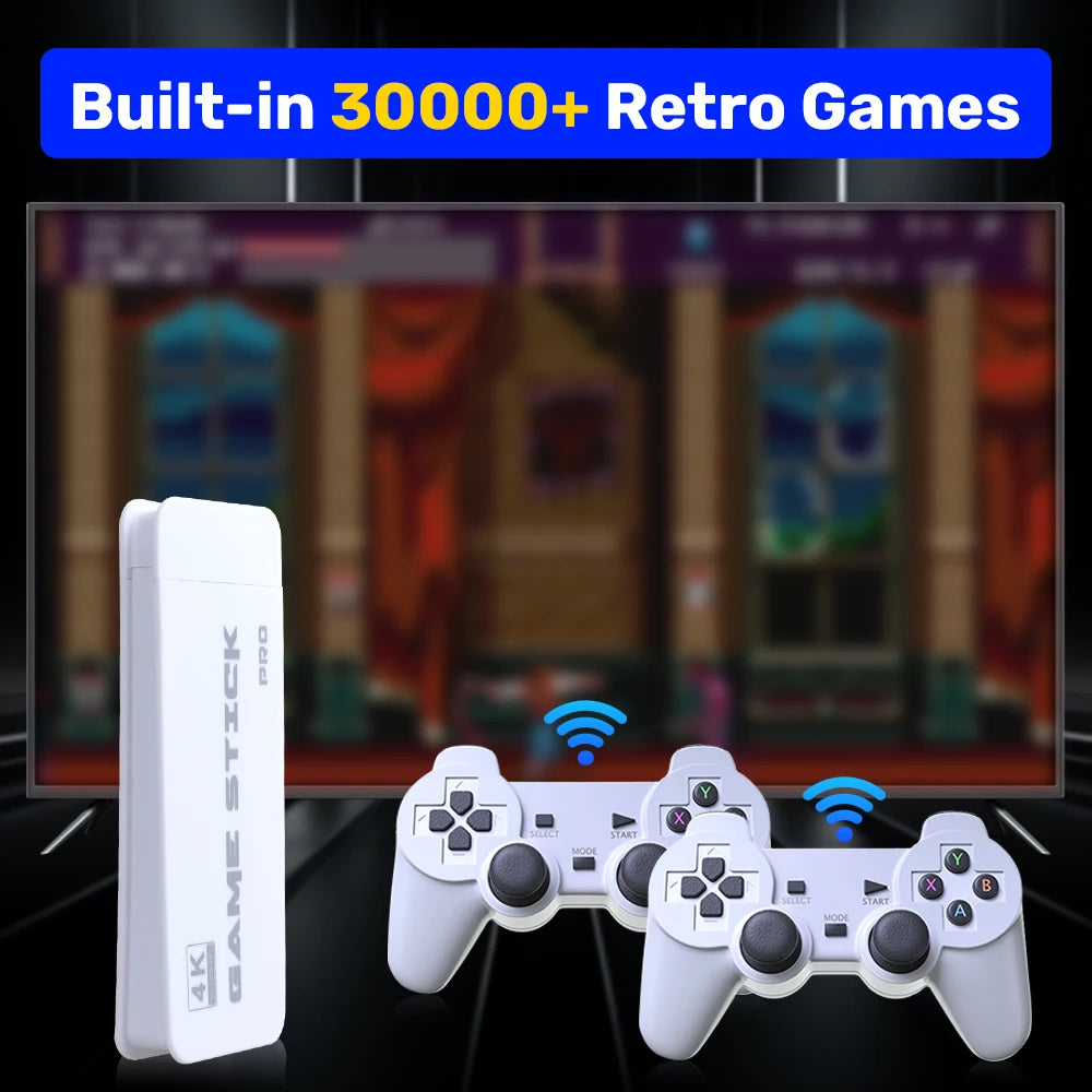 M15 Game Stick 64G Video Game Console 4K UHD Output with 30000+ Retro Games for PS1