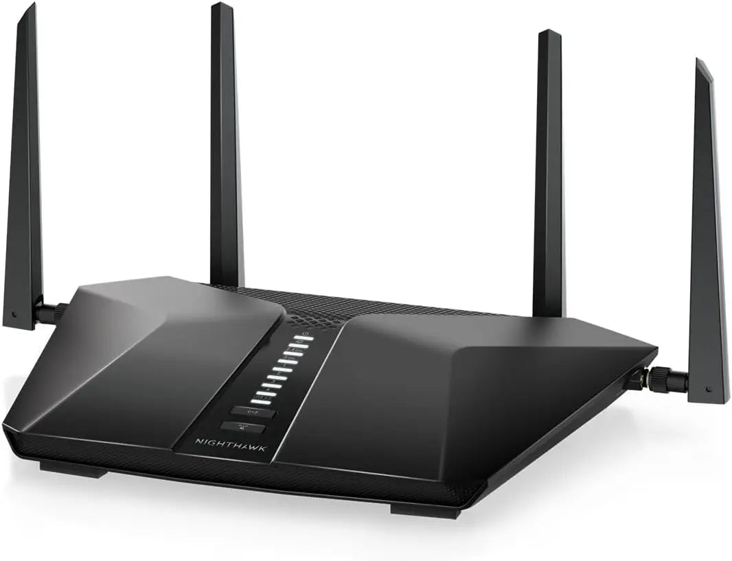 AX5400 WiFi 6 Router, 6-Stream Dual-Band, Up to 5.4 Gbps, 2500 sq. ft. Coverage, 25 Devices, 1-Year Armor Security Included
