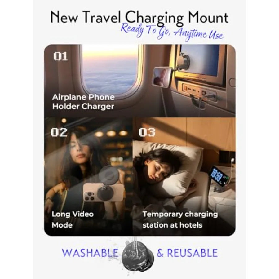 Qi2.2 25W MagSafe Car Mount Charger, Magnetic Wireless Car Charger with 54W Adapter, Magnetic Phone Holder for Car, iPhone Car