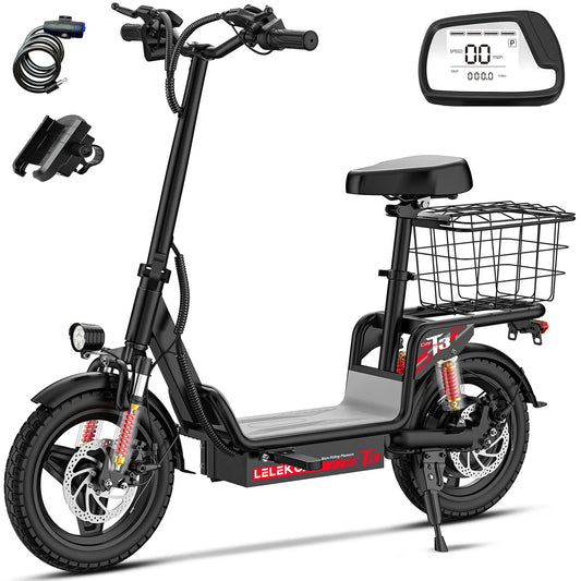 Electric Scooter for Adults Teens, Heavy Duty Escooter with Seat – 330 LBS Capacity, 26MPH,