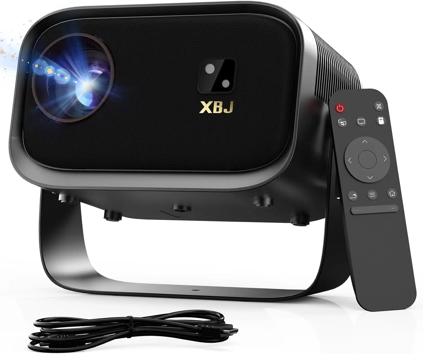 K6 Portable Projector with WiFi BT,1080P HD 4K Support, Smart Projector Built-in Apps, Mini Projector for Outdoor Home Movie