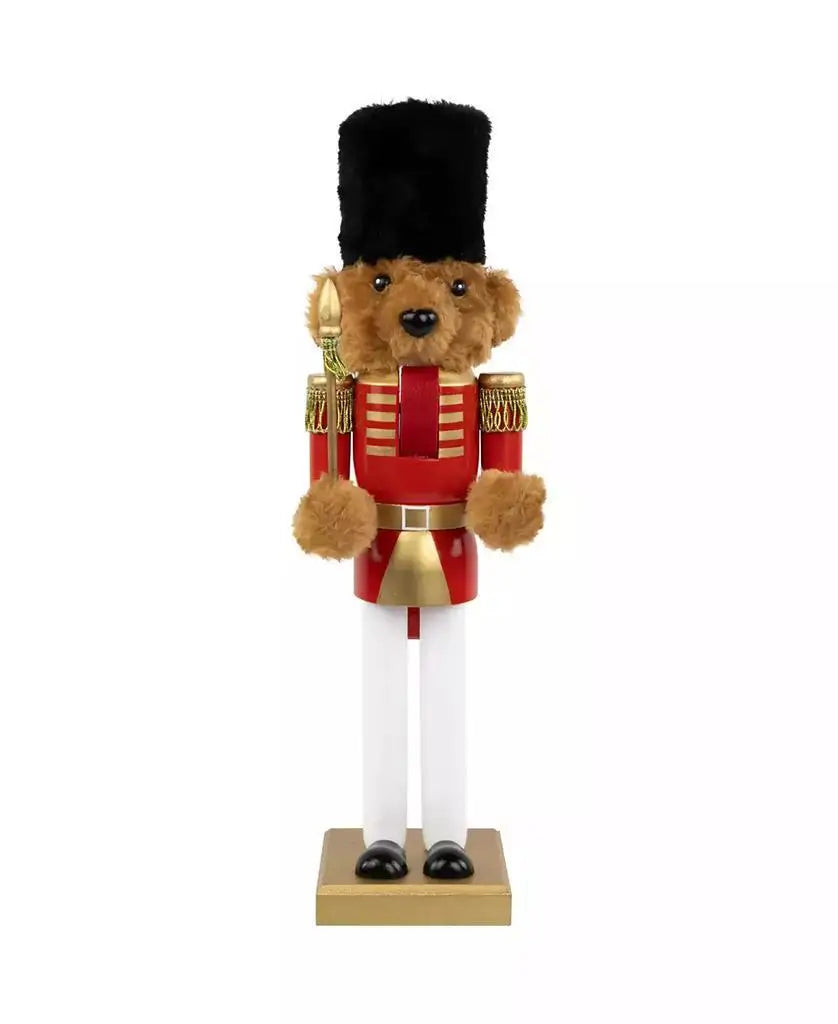 Northlight | 14" Plush Teddy Bear Soldier Christmas Nutcracker