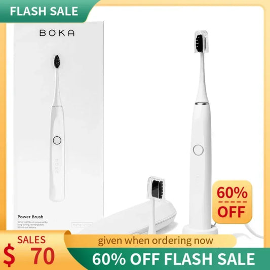 Electric Toothbrush for Adults w/2 Heads-Rechargeable Sonic