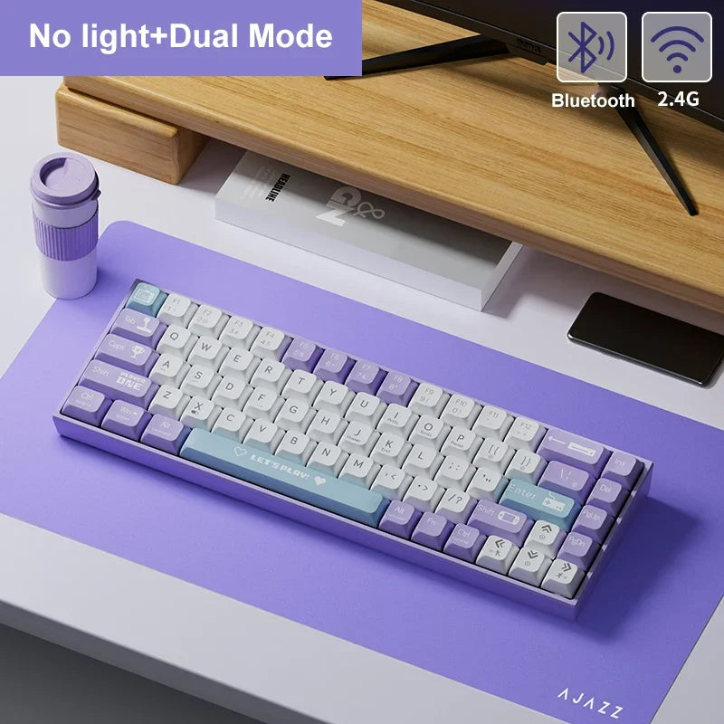 Mechanical Keyboard ABS Keycap 68 Keys Wired Wireless Bluetooth