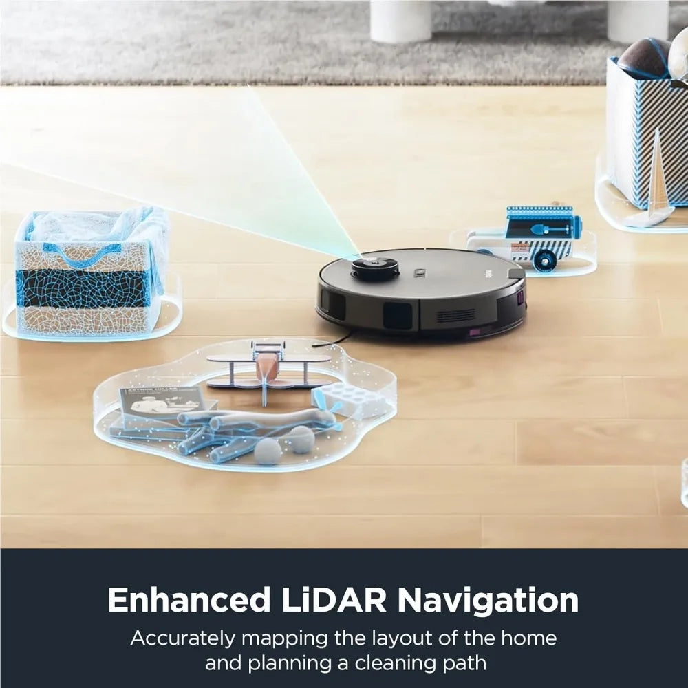 HOME Robot Vacuum with Bagless Self Emptying Station, 2 in 1 Robotic Vacuum and Mop Combo,