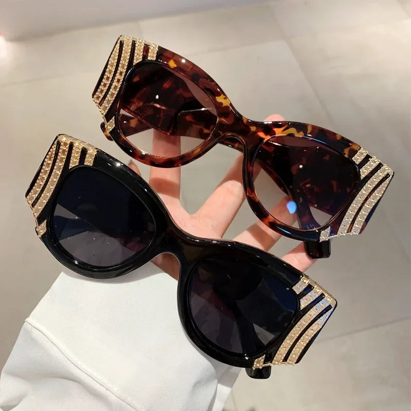 Big Frame Cat Eye Sunglasses Women Fashion Vintage Trendy Sun Glasses Brand Designer Sexy Ladies Shades