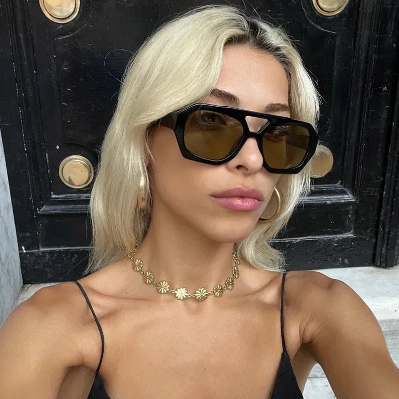 Fashion Sunglasses Luxury Designer Colored Lenses Sun Shade Glasses for Women