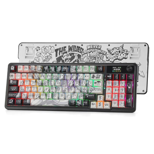 Redragon 719 PRO Wireless Gasket Gaming Hype Screen & Knob, 95 Keys Mechanical