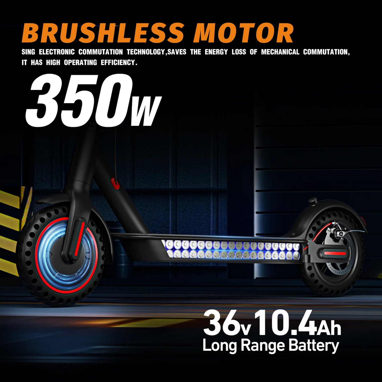 FREEBOY 350W Foldable Electric Scooter for Adults, 8.5'' Solid Tires, Dual Brake System,