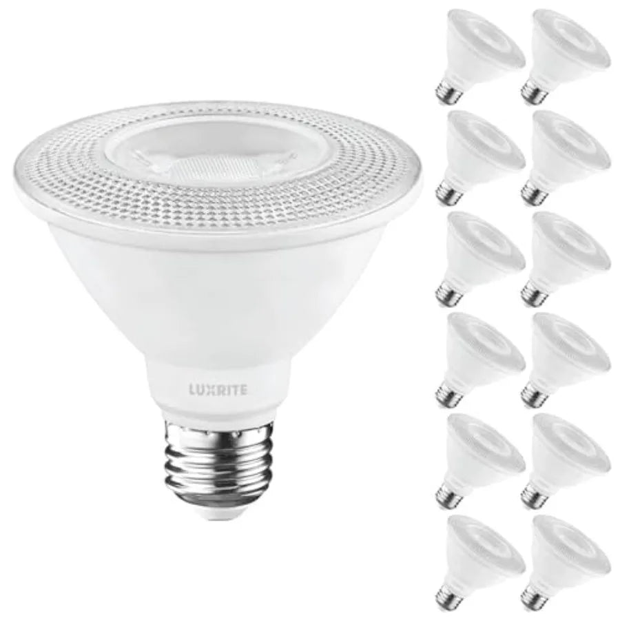 12-Pack PAR30 Short Neck LED Flood Light Bulb, 75W Equivalent, 5000K Bright White, 900 Lumens, 11W, Dimmable LED Spotlight Bulb