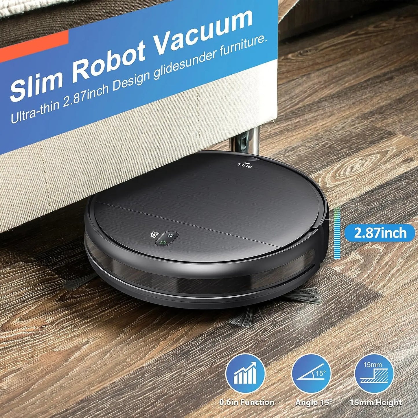 Robot Vacuum Cleaner 15kPa Power Auto Charging App Control Water Tank Wet Mopping Robot Vacuum Cleaner