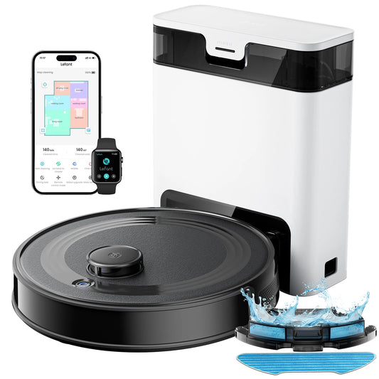 Lefant  Robot Vacuum Cleaner with Automatic Emptying M2S Pro, 240 Minutes, Laser