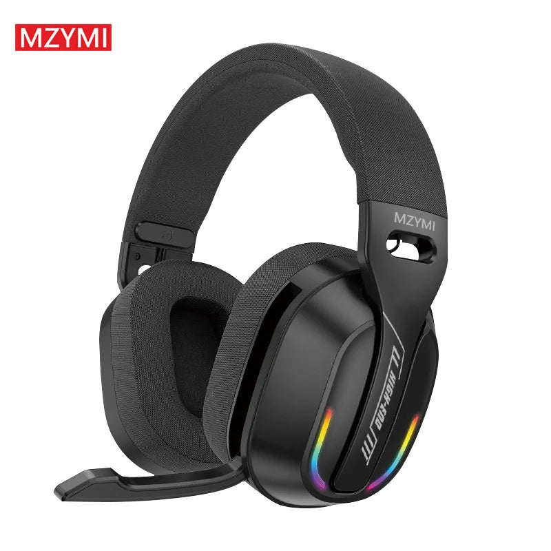 MZYMI Wireless Headphones B500 Bluetooth 5.4 Earphones RGB Lights Outdoor Sports Gaming Stereo Music Headset With Microphone