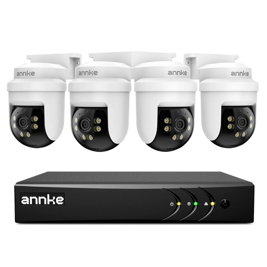 ANNKE 3K 5MP CCTV Home Surveillance Dome PT Camera 8 CH DVR 3/4/6 PCS 3.6mm Outdoor Camera IP65 IR Night Vision Cameras for Home Security