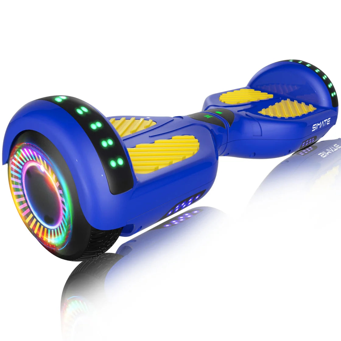 SIMATE 6.5 Inch Self-Balancing Hoverboard with Bluetooth Speaker & Colorful LED Wheel Lights, Electric Scooter Gift for Kids Adults
