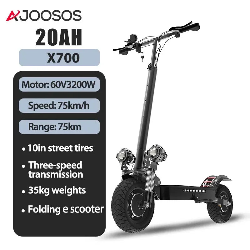 500 Electric Scooter 2400W-5600W Dual Motor Electric Scooters Adults Removable Seat