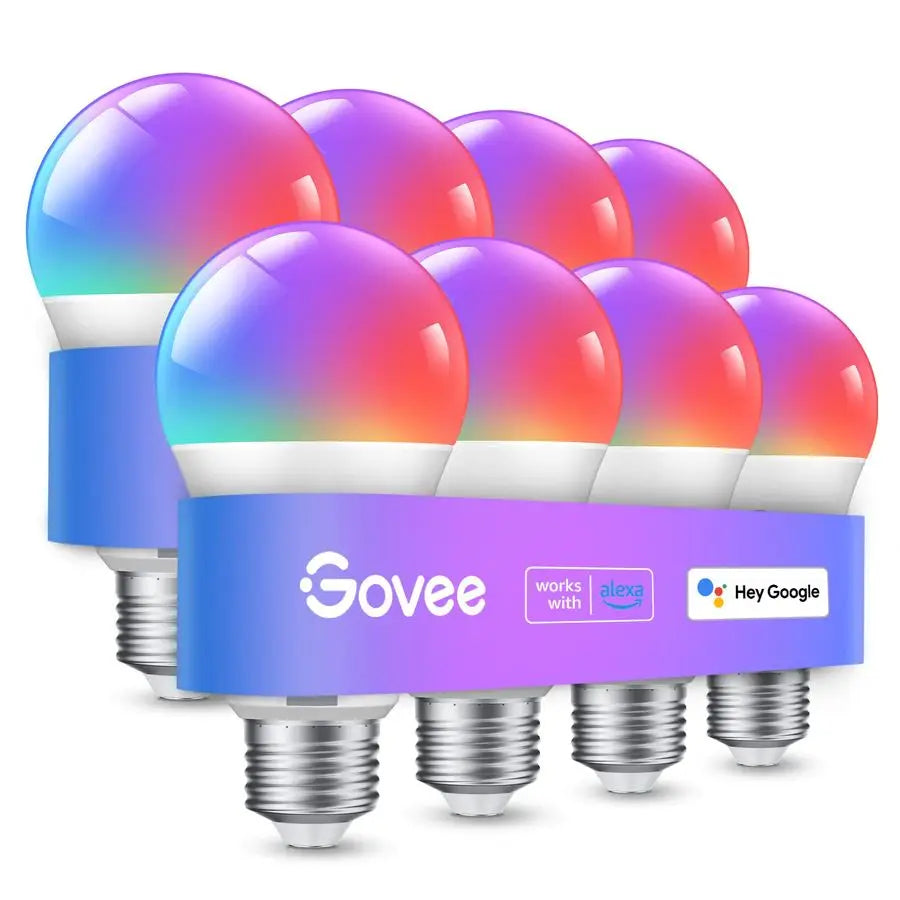 Smart Light Bulbs, WiFi Bluetooth Color Changing Bulbs, Music Sync, 54 Dynamic Scenes, 16 Million DIY Colors RGB Light Bulbs, Wo