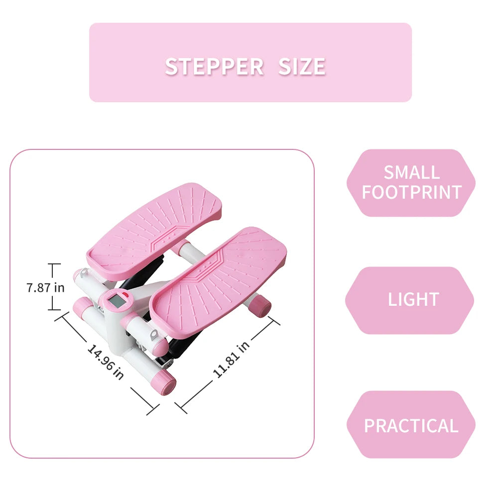 Mini Stepper with Resistance Bands Stair Stepper with 330LBS Loading Capacity
