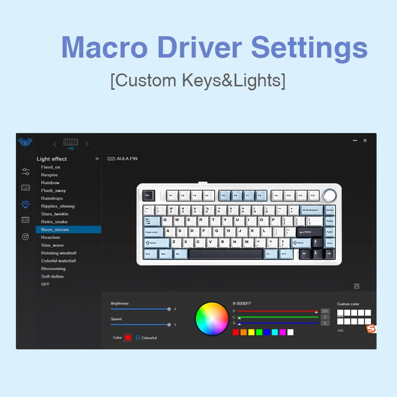 2.4G Wireless/Bluetooth/Wired Gaming Mechanical Keyboard RGB Customized