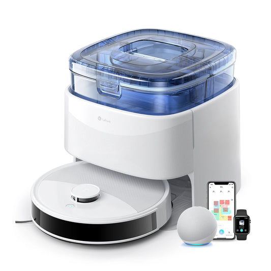 Robot Vacuum Cleaner with Mapping, 12000Pa Suction, Emptying Station, Automatic Washing and Drying,