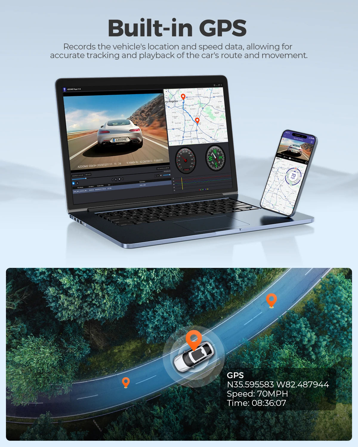 AZDOME Dash Cam GS63H 4K HD Dash Car Camera Night Vision