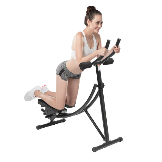 Ab Machine Coaster Abdominal Crunch Trainer Fit Home Gym Core Workout Equipment with Intelligent Display