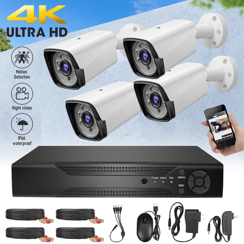 5MP CCTV Camera Security System 1080p HD Motion Detection
