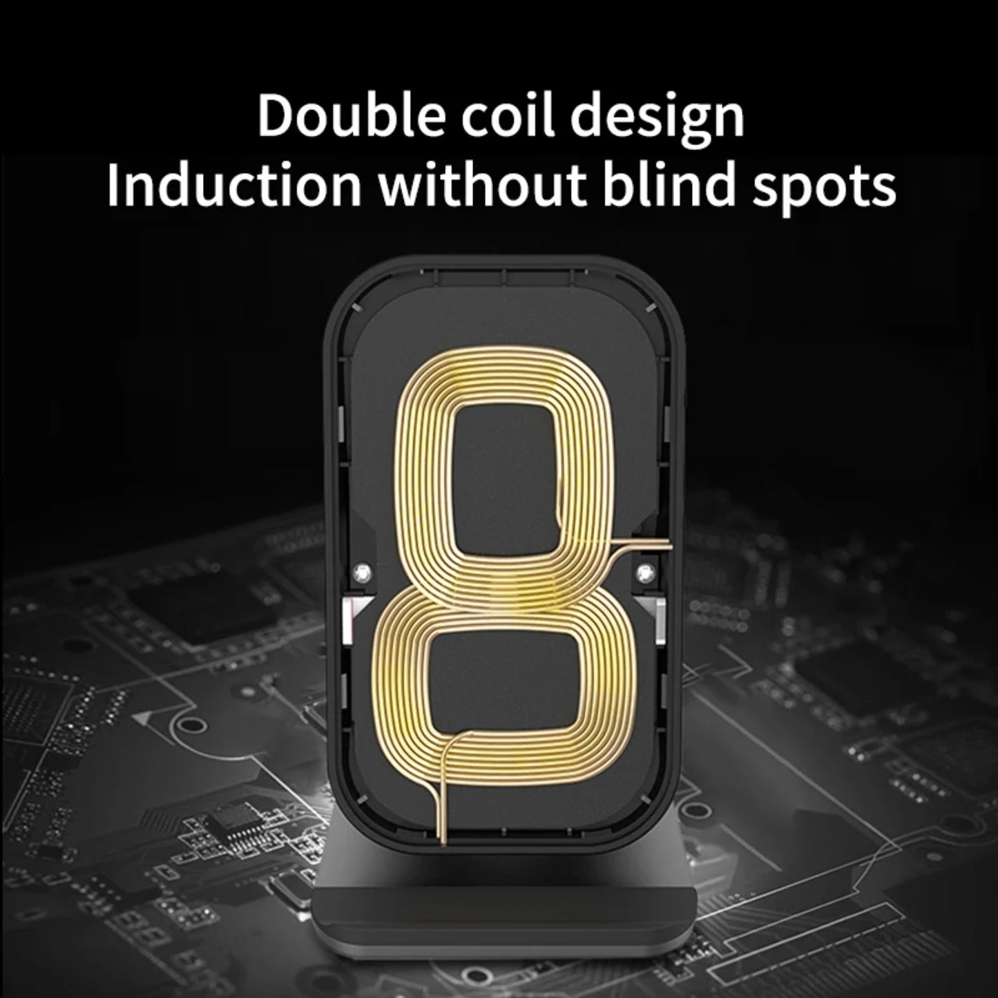 Aluminum Alloy Mobile Phone Wireless Charger Desktop Stand 15W Fast Charging Multifunctional