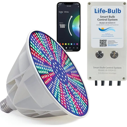 Smart LED Color Changing Pool Light Bulb,Works with Remote or Smartphone