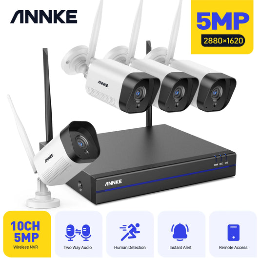 5MP Outdoor Wifi Surveillance Camera System Two Way Audio Motion Detection Night Vision Wireless Video