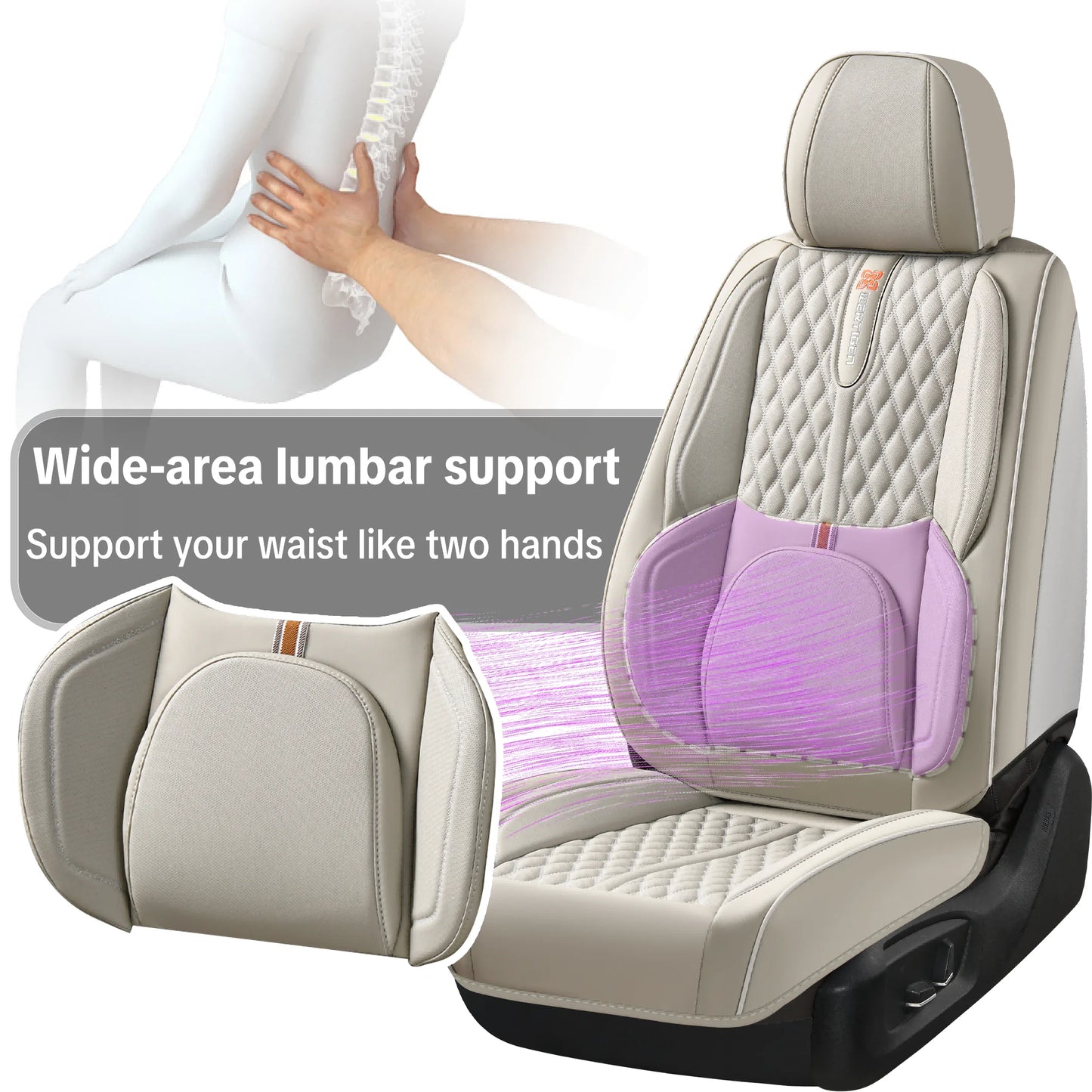 Car Seat Covers For Toyota 4runner/Camry/Corolla/Prius/Tundra/Venza/Yaris,Waterproof Leather， 5-Seat Full Set