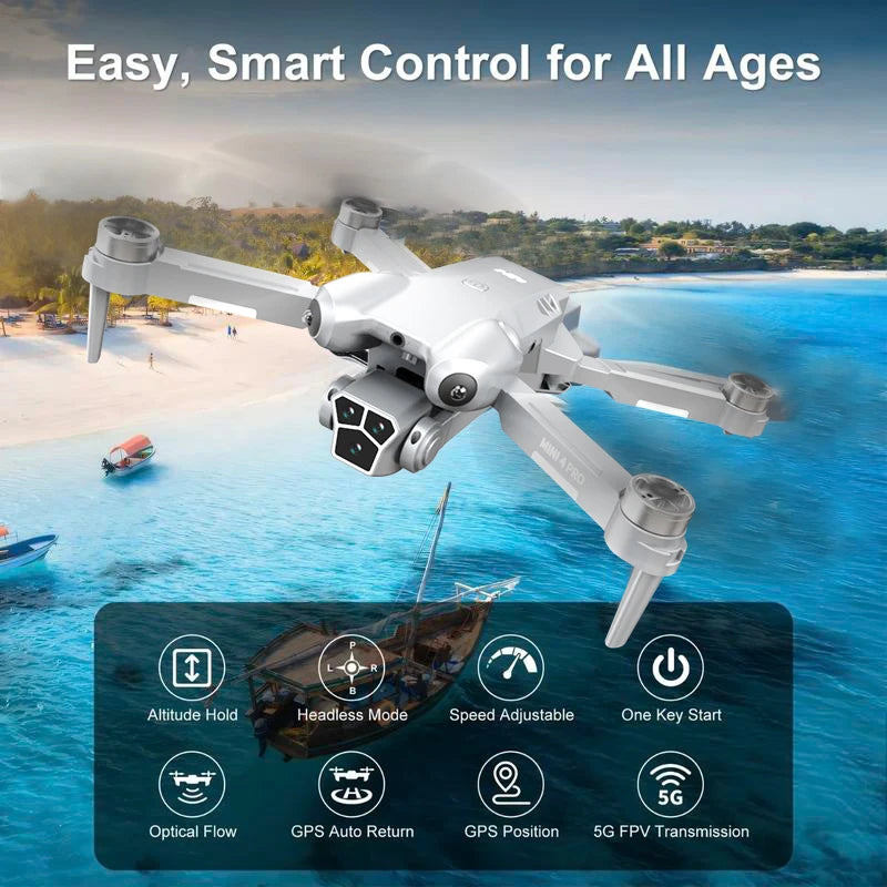 drone, 8K camera intelligent obstacle avoidance, optical flow positioning precise hovering