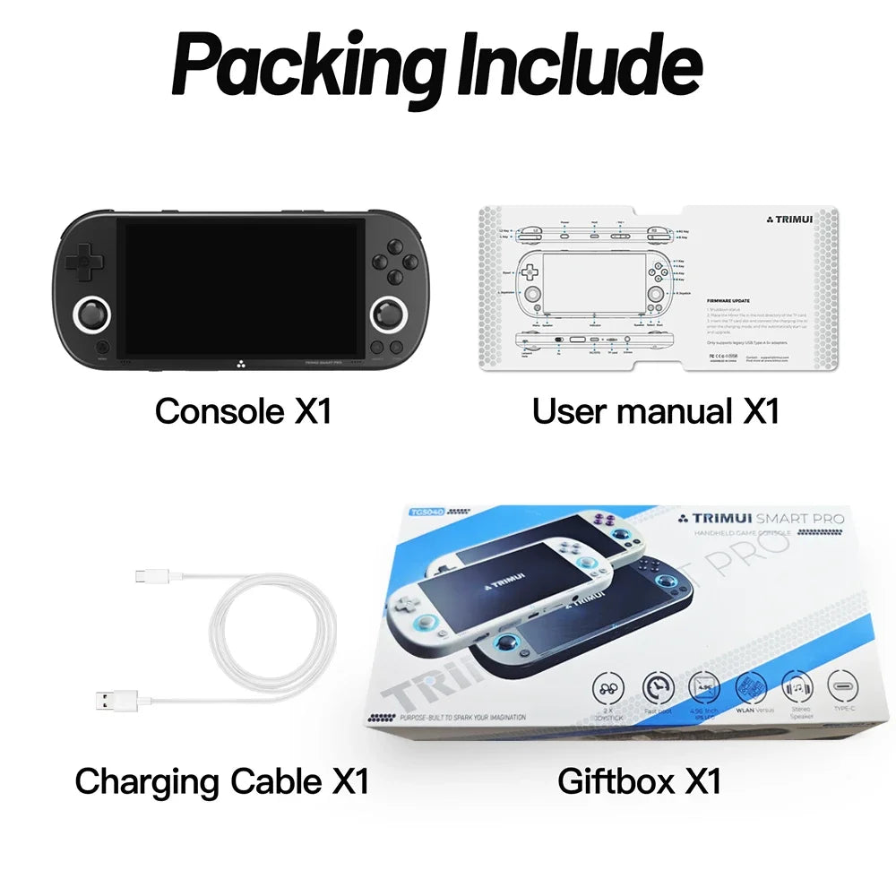 Smart Pro Handheld Game Console 4.96''IPS Screen Linux System