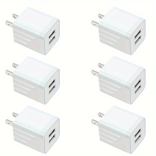 2.1A Dual Port USB Plug Power Adapter Charger Block Plug Cube