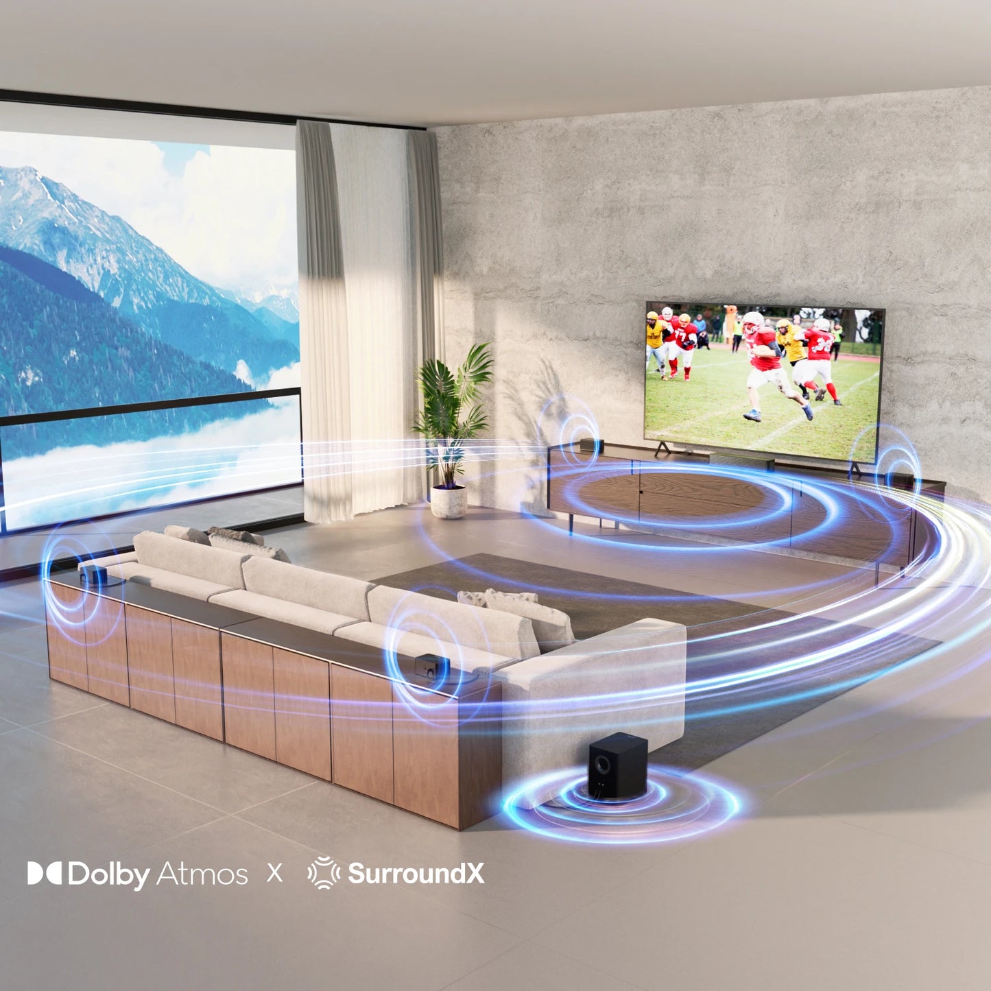 7.1 Surround Sound System Sound bar for TV with Dolby