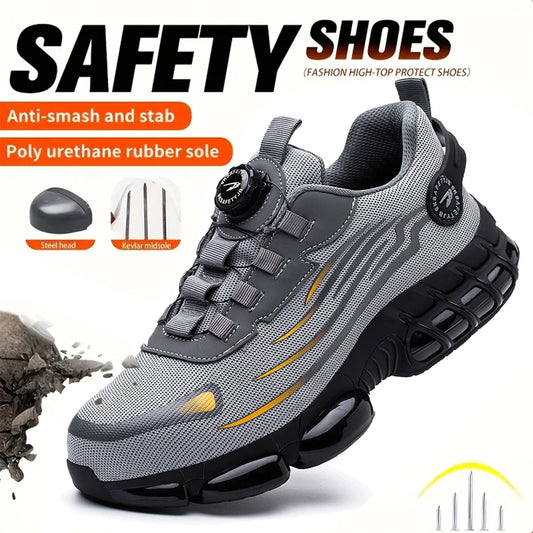 Breathable lace-free soft sole comfortable anti-smash anti-puncture labour
