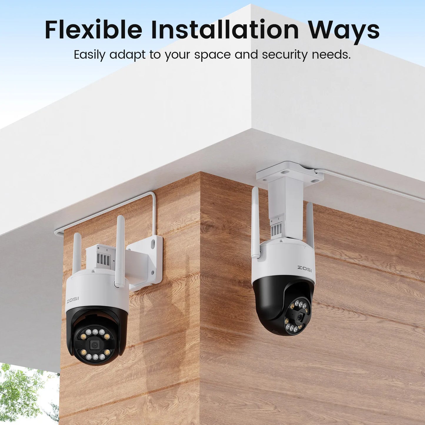 5MP/8MP Wifi 6 PTZ Camera C296 4K HD Outdoor IP Camera AI Detection Auto Track