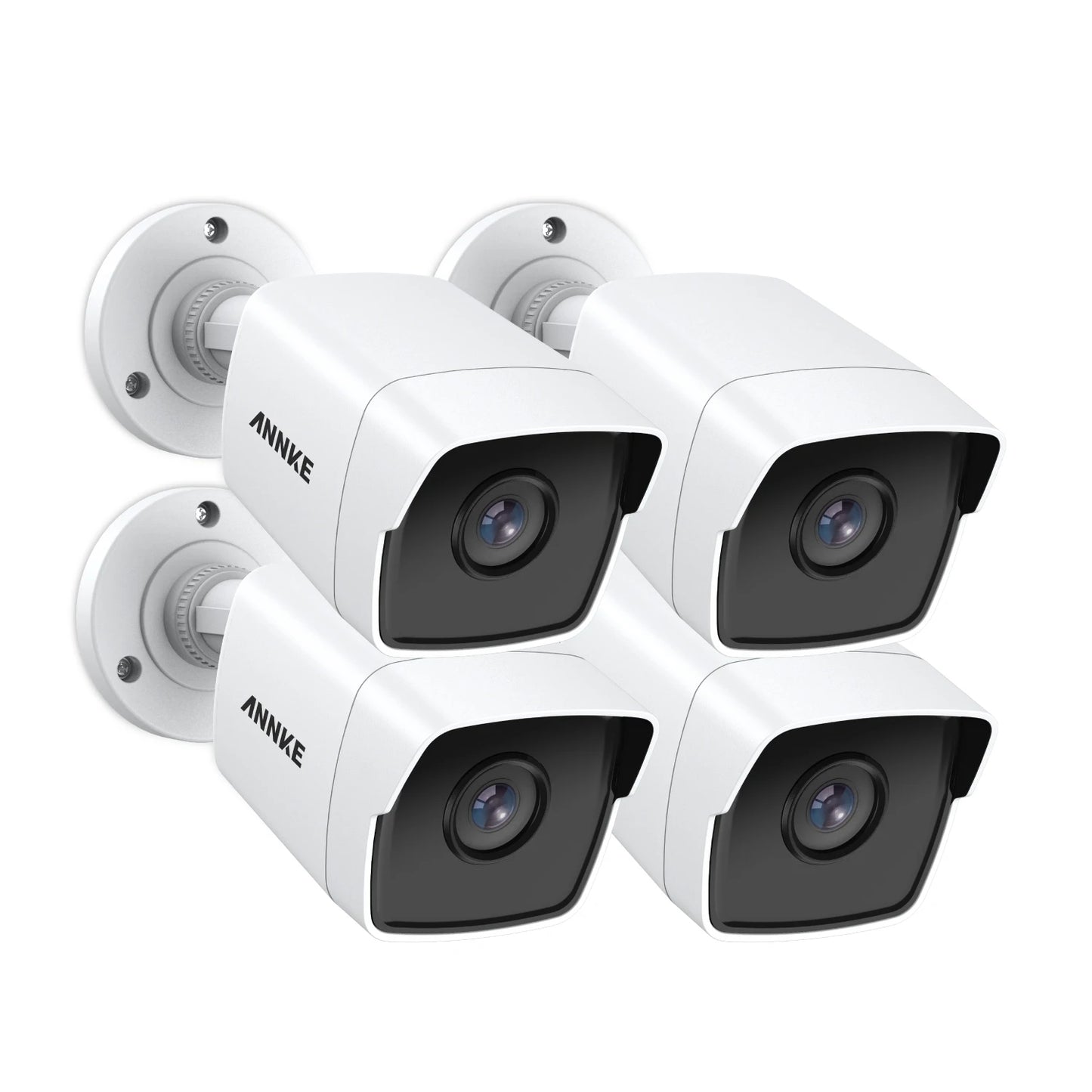 ANNKE 4PCS Ultra HD 5MP CCTV TVI Camera Outdoor Waterproof Bullet Security Surveillance System EXIR Night Vision Email Alert Kit