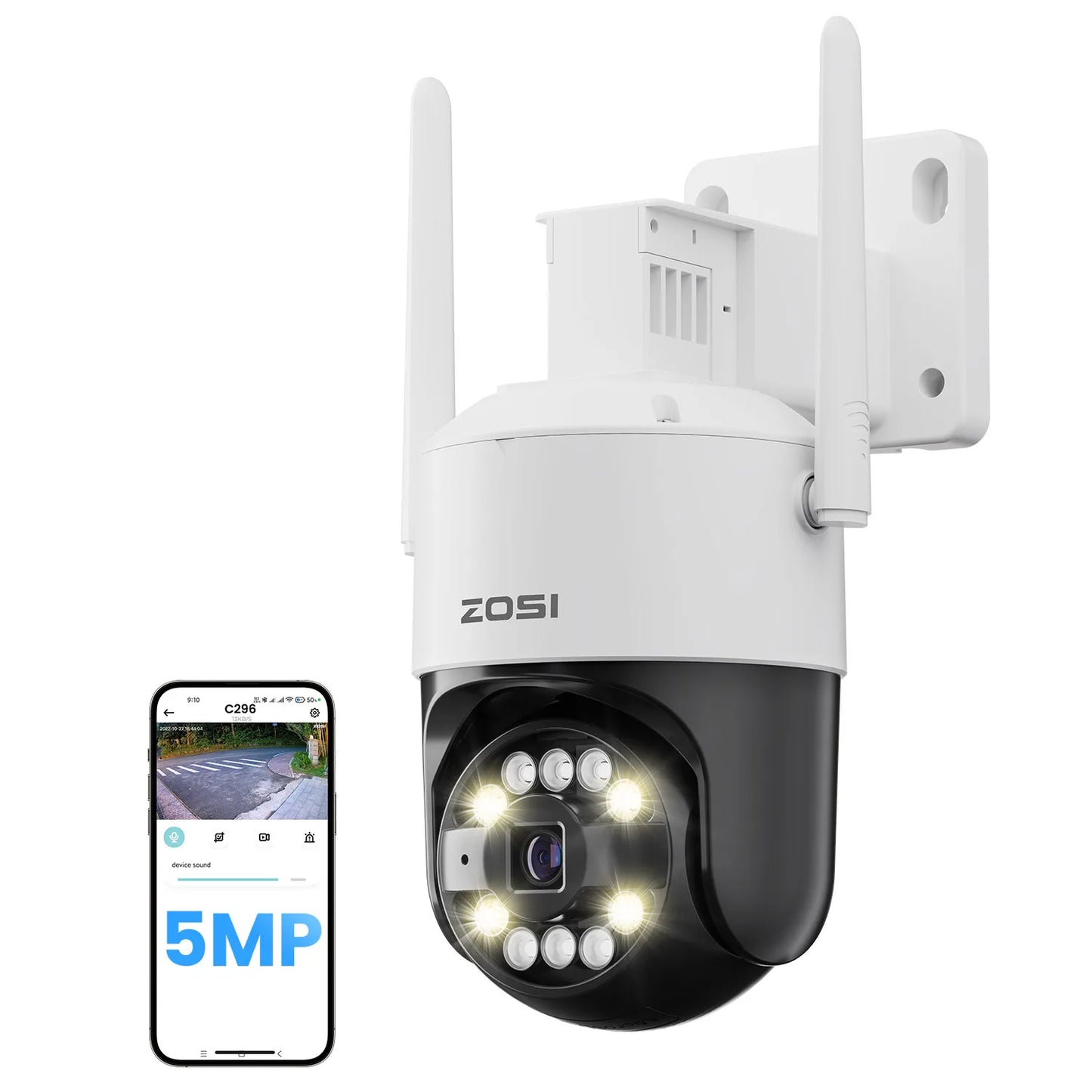 5MP/8MP Wifi 6 PTZ Camera C296 4K HD Outdoor IP Camera AI Detection Auto Track
