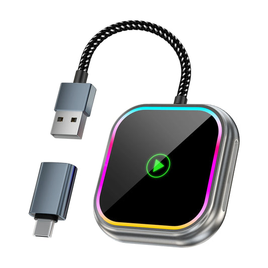 2025 New iPhone Wireless Carplay Adapter Mini Android Auto Adapter Plug & Play Apple Carplay