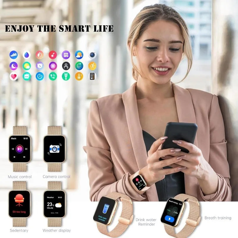 smart Watch (Answer/Make Calls), 1.85"HD Smart Watch for Women, AI Voice