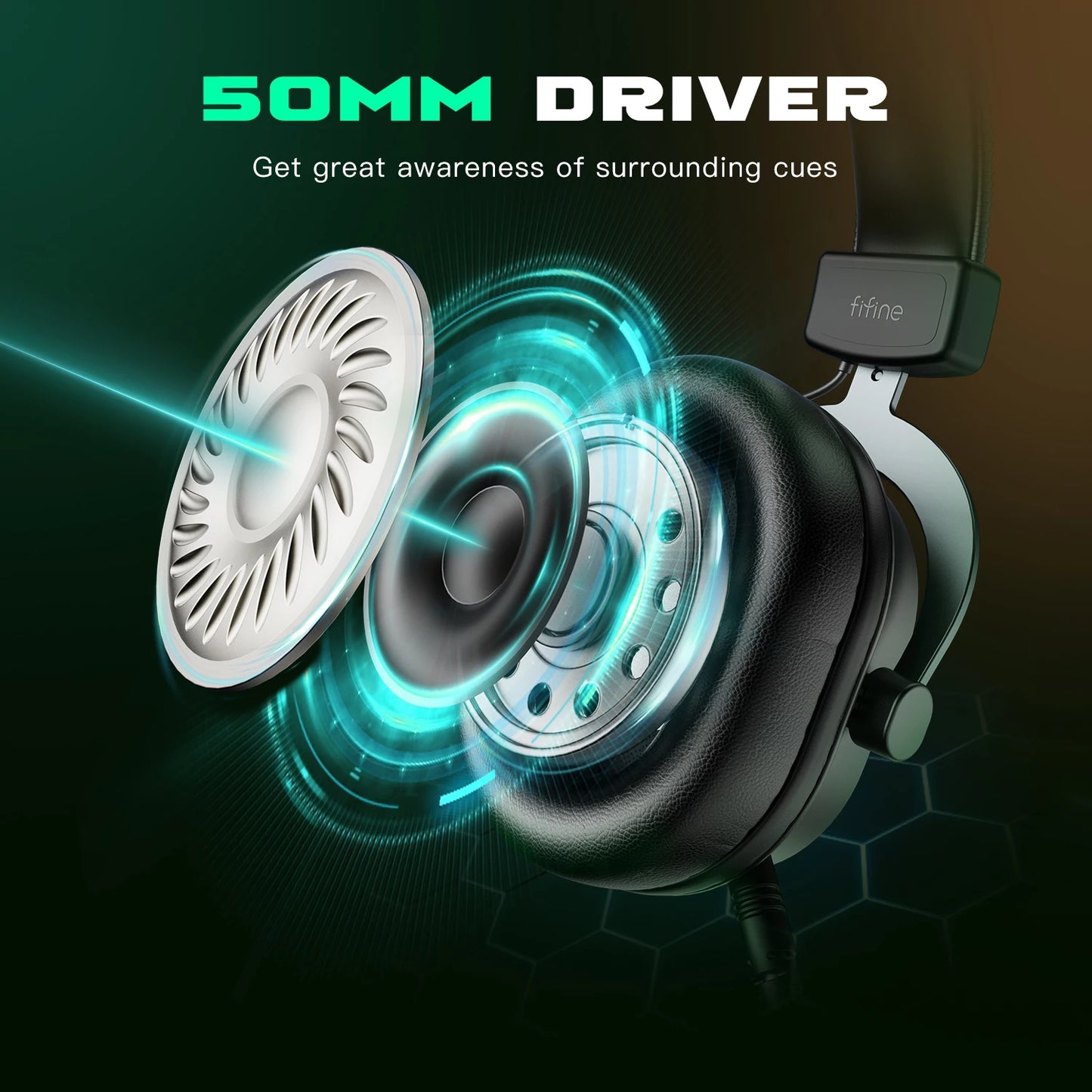Dynamic RGB Gaming Headset with Mic Over-Ear Headphones 7.1 Surround Sound PC PS4 PS5 3 EQ Options Game Movie Music